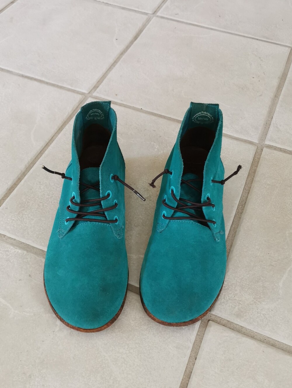 John Fluevog Teal Suede Shoes